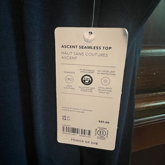 Athleta Ascent Seamless Top Size Medium - Picture 5 of 8